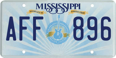 MS license plate AFF896