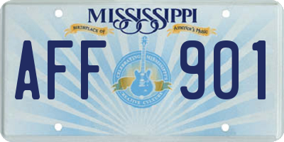 MS license plate AFF901