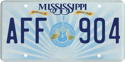 MS license plate AFF904