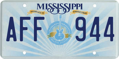 MS license plate AFF944