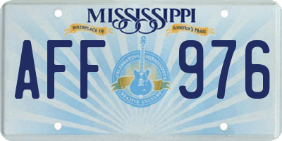 MS license plate AFF976