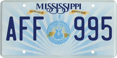 MS license plate AFF995