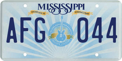 MS license plate AFG044