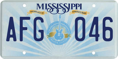 MS license plate AFG046