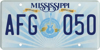 MS license plate AFG050