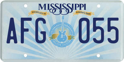 MS license plate AFG055