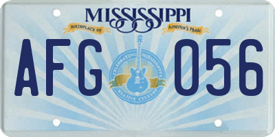 MS license plate AFG056
