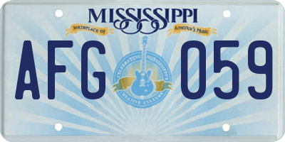 MS license plate AFG059