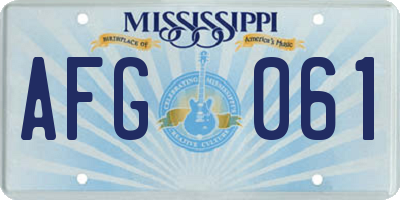 MS license plate AFG061