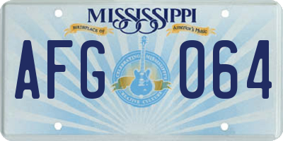MS license plate AFG064