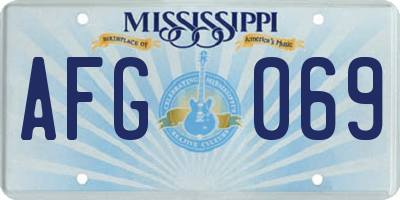 MS license plate AFG069