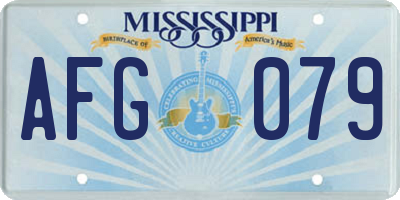 MS license plate AFG079