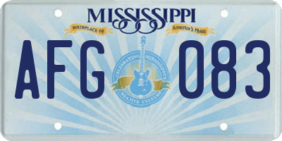 MS license plate AFG083