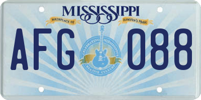 MS license plate AFG088