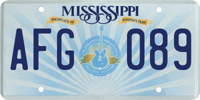 MS license plate AFG089
