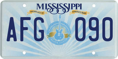 MS license plate AFG090
