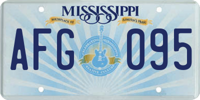 MS license plate AFG095