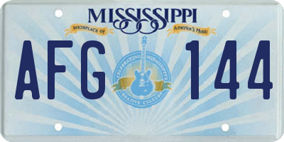 MS license plate AFG144