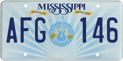 MS license plate AFG146