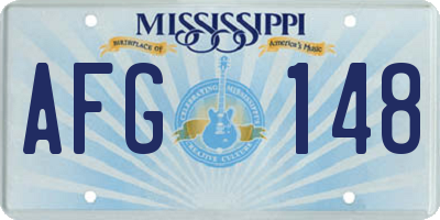 MS license plate AFG148