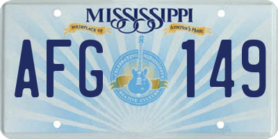 MS license plate AFG149