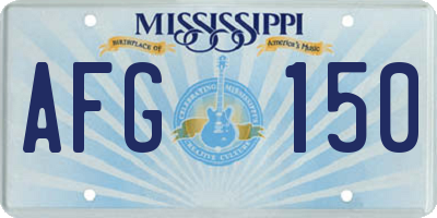 MS license plate AFG150
