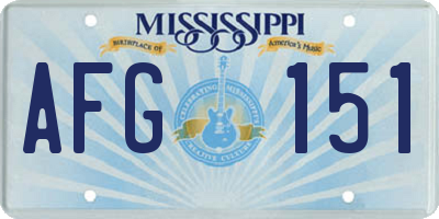 MS license plate AFG151