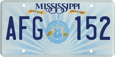 MS license plate AFG152