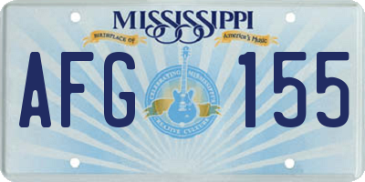 MS license plate AFG155