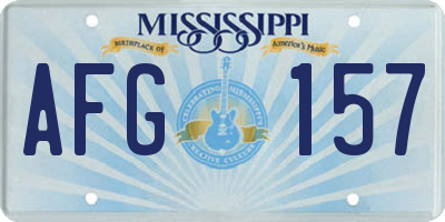 MS license plate AFG157