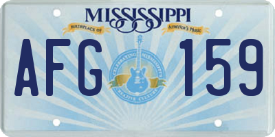 MS license plate AFG159