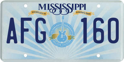 MS license plate AFG160