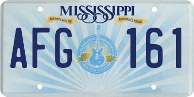 MS license plate AFG161