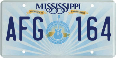 MS license plate AFG164