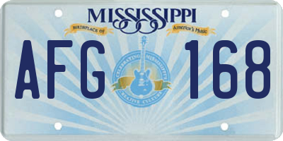 MS license plate AFG168