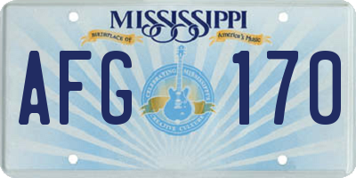 MS license plate AFG170