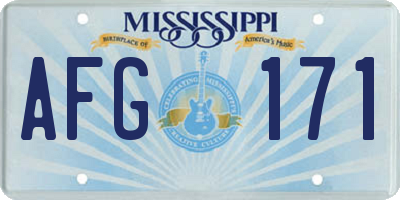MS license plate AFG171