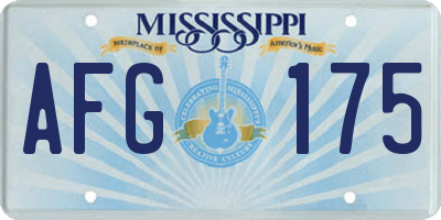 MS license plate AFG175