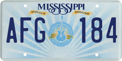 MS license plate AFG184