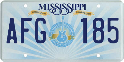 MS license plate AFG185