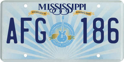 MS license plate AFG186