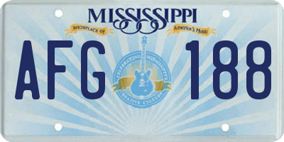 MS license plate AFG188