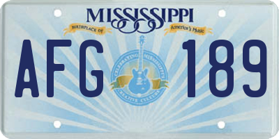 MS license plate AFG189
