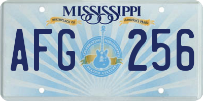 MS license plate AFG256