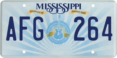 MS license plate AFG264