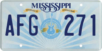 MS license plate AFG271