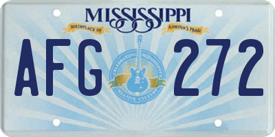 MS license plate AFG272
