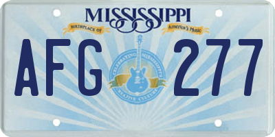 MS license plate AFG277