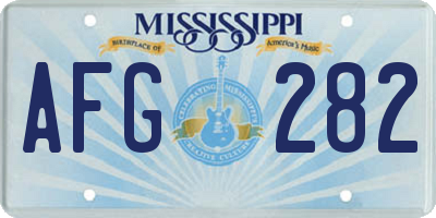 MS license plate AFG282