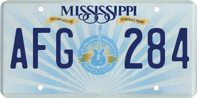 MS license plate AFG284